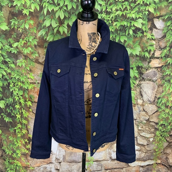 Isaac Mizrahi Jackets & Blazers - ISAAC MIZRAHI LIVE Indigo Denim Jacket, 12